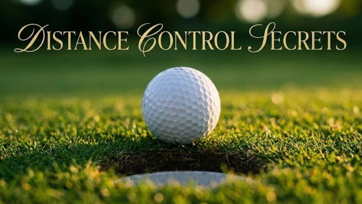 ลูกกอล์ฟหยุดที่ปากหลุมอย่างแม่นยำ แสดงถึงการคุมน้ำหนัก Distance Control ที่สมบูรณ์แบบ