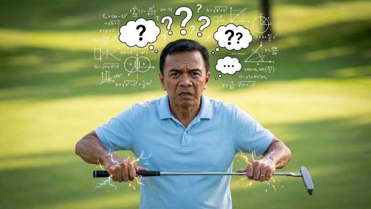 นักกอล์ฟมีอาการเกร็งและสับสนจากการคิดเยอะเกินไปขณะพัตต์