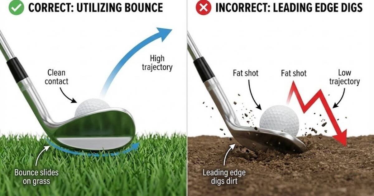 มุม Bounce ของเหล็กเวดจ์ ตัวช่วยสำคัญในการเล่นลูกสั้นไม่ให้ฉึก