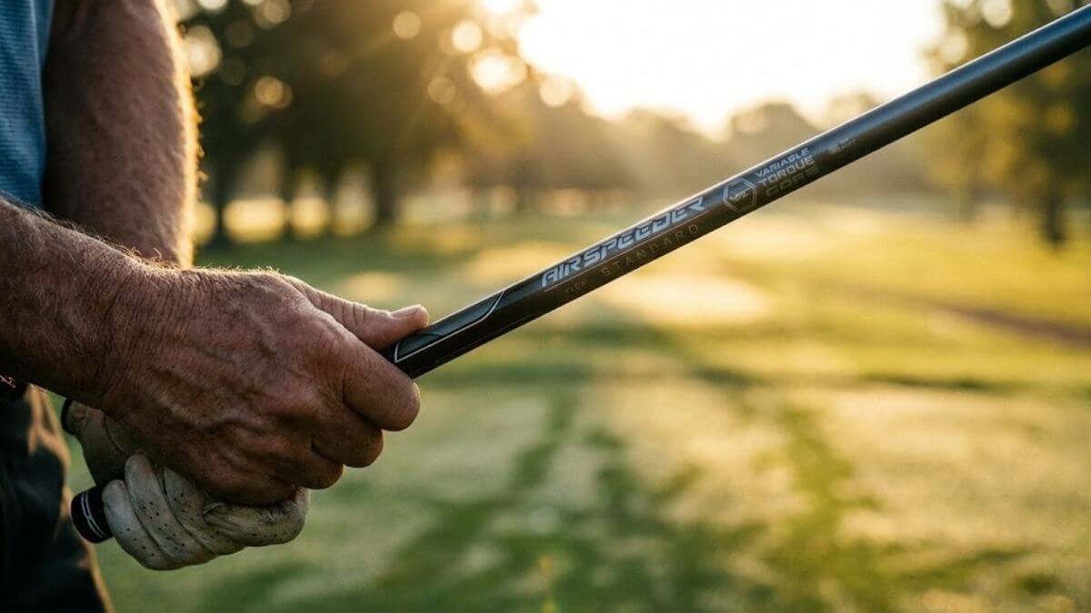 นักกอล์ฟจับกริพไม้กอล์ฟ Fujikura Air Speeder ด้วยความมั่นใจในสนามกอล์ฟ