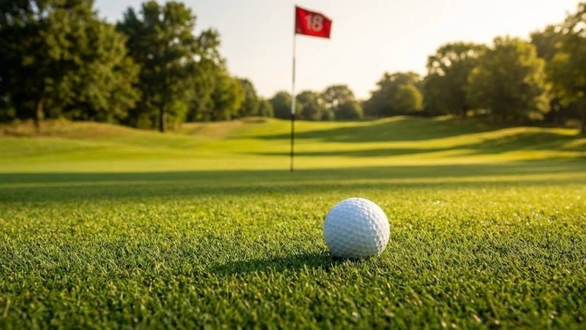 ลูกกอล์ฟอยู่กลางแฟร์เวย์จากการตีด้วย Speeder SLK