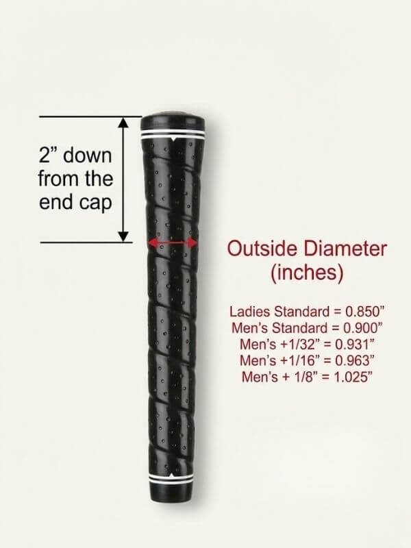 วิธีการวัดขนาด Grip ไม้กอล์ฟ