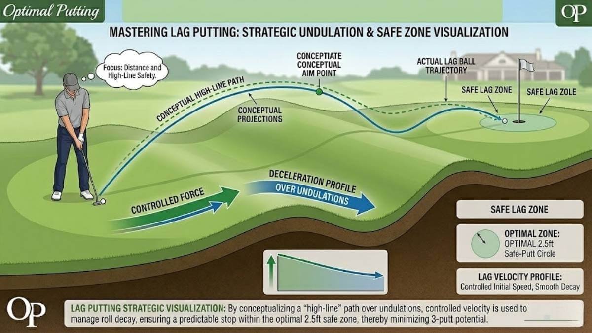กลยุทธ์การพัตต์ไกล Lag Putt แบบ High and Slow เพื่อให้ลูกเกาะหลุม
