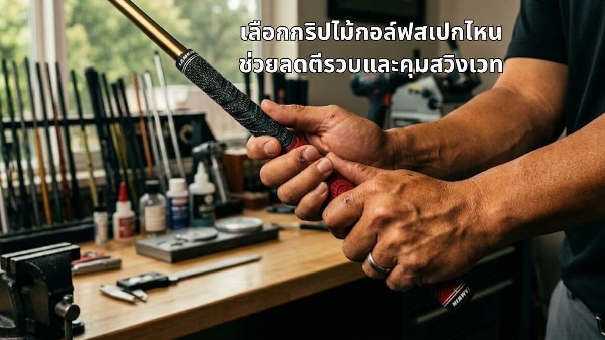 เลือกกริปไม้กอล์ฟสเปกไหน ช่วยลดตีรวบและคุมสวิงเวท